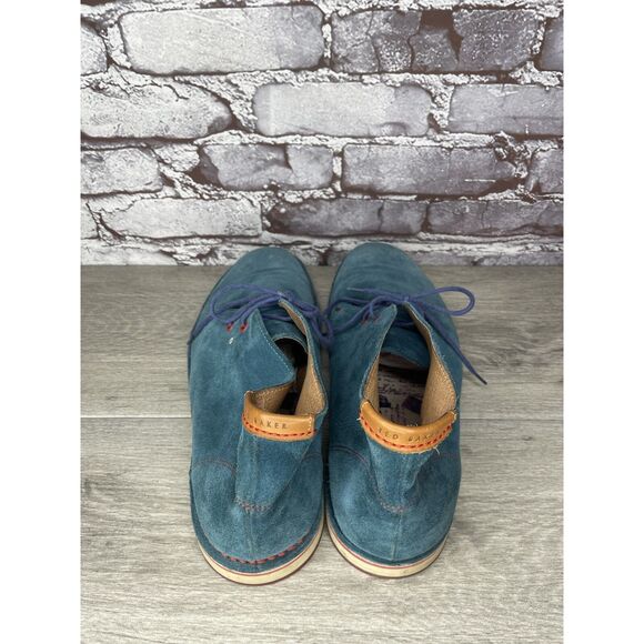 Ted Baker London Blue Suede Leather Lace Ankle Chukka Boots Men’s Sz 44EU/11M US - Picture 6 of 16